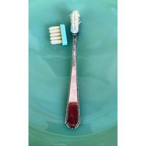 Vintage Sterling Silver Baby tooth Brush with Extra head